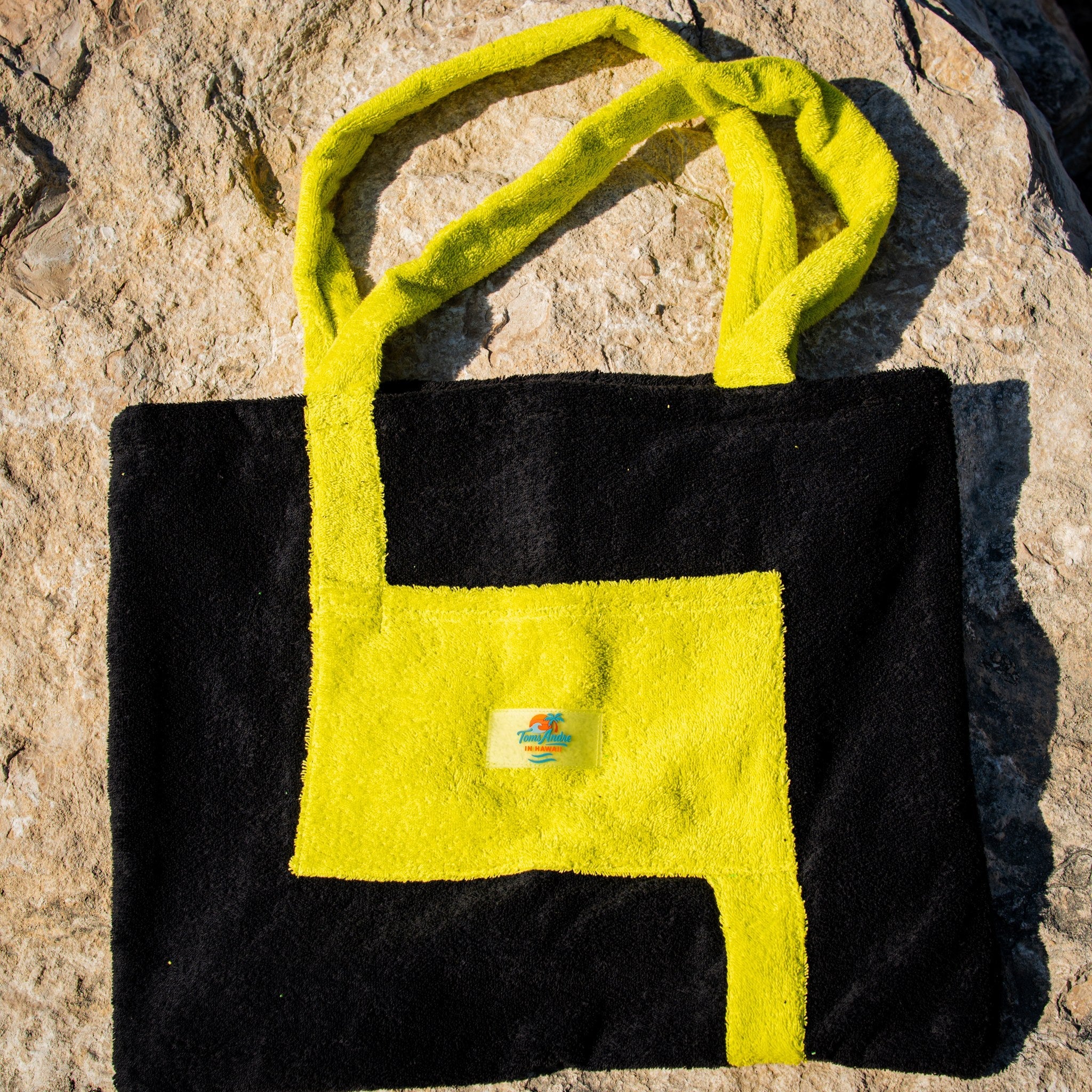 Toms Andre Beach Bag — Black/Yellow
