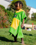 Toms Andre Poncho-Towel — Kids — Green/Yellow