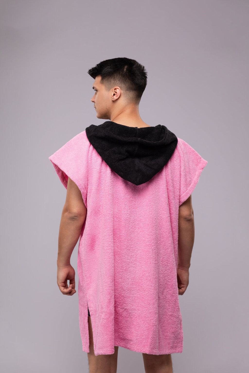 Toms Andre poncho-towel for men in Pink/Black