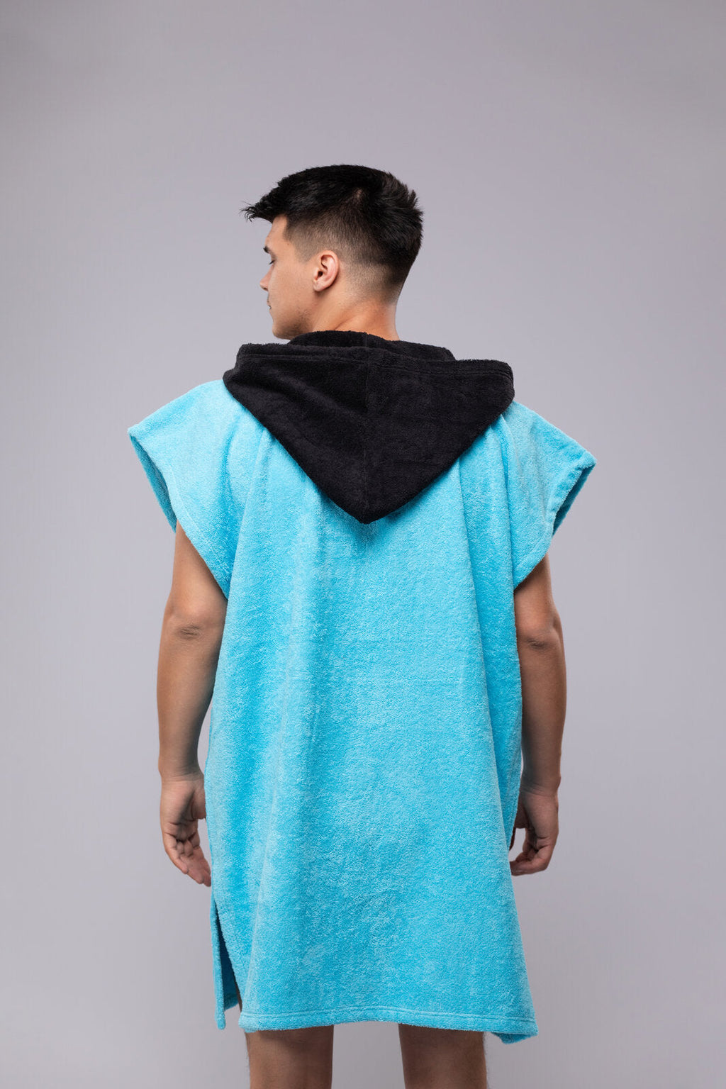 Toms Andre poncho-towel for men in Turquoise/Black