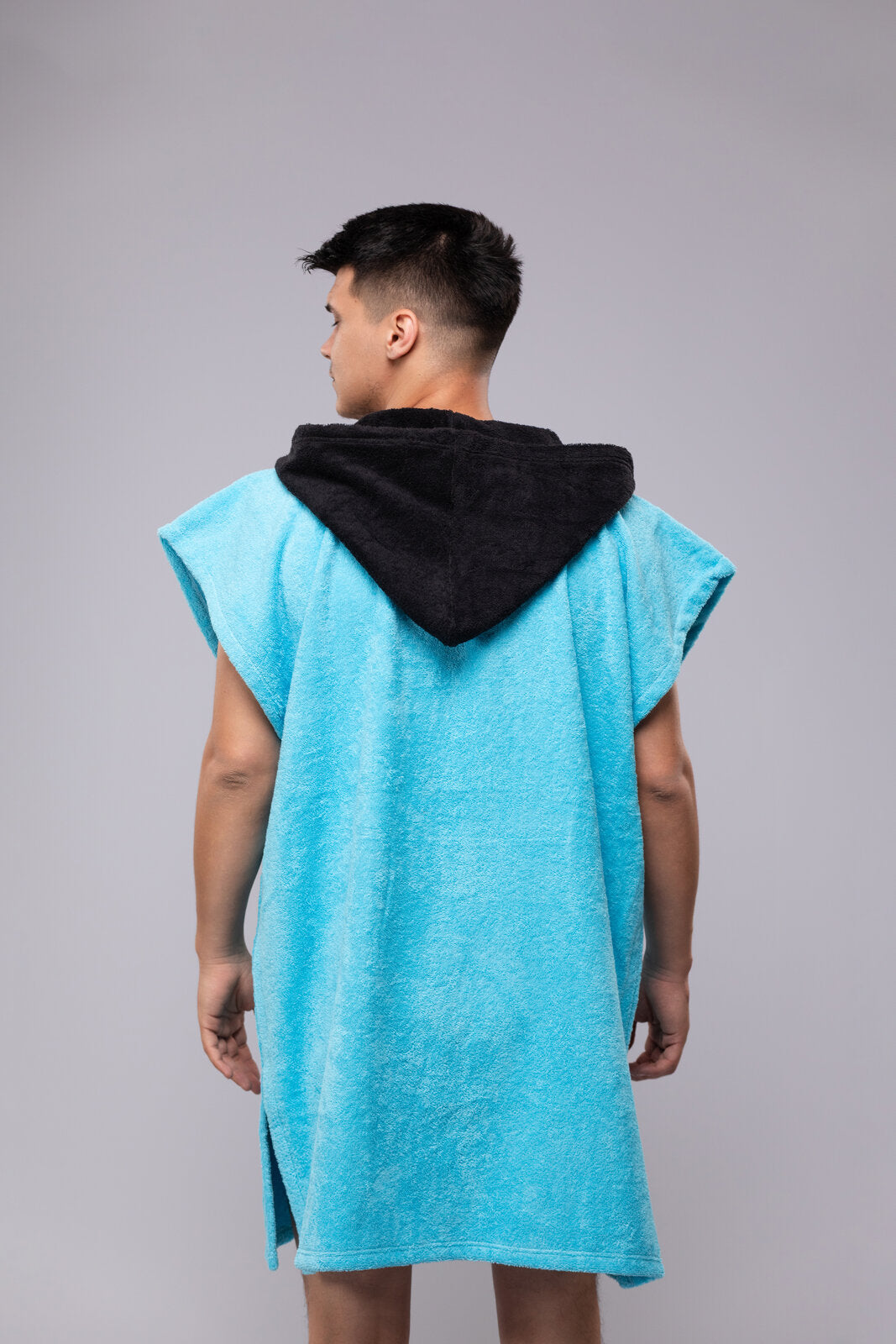 Toms Andre poncho-towel for men in Turquoise/Black