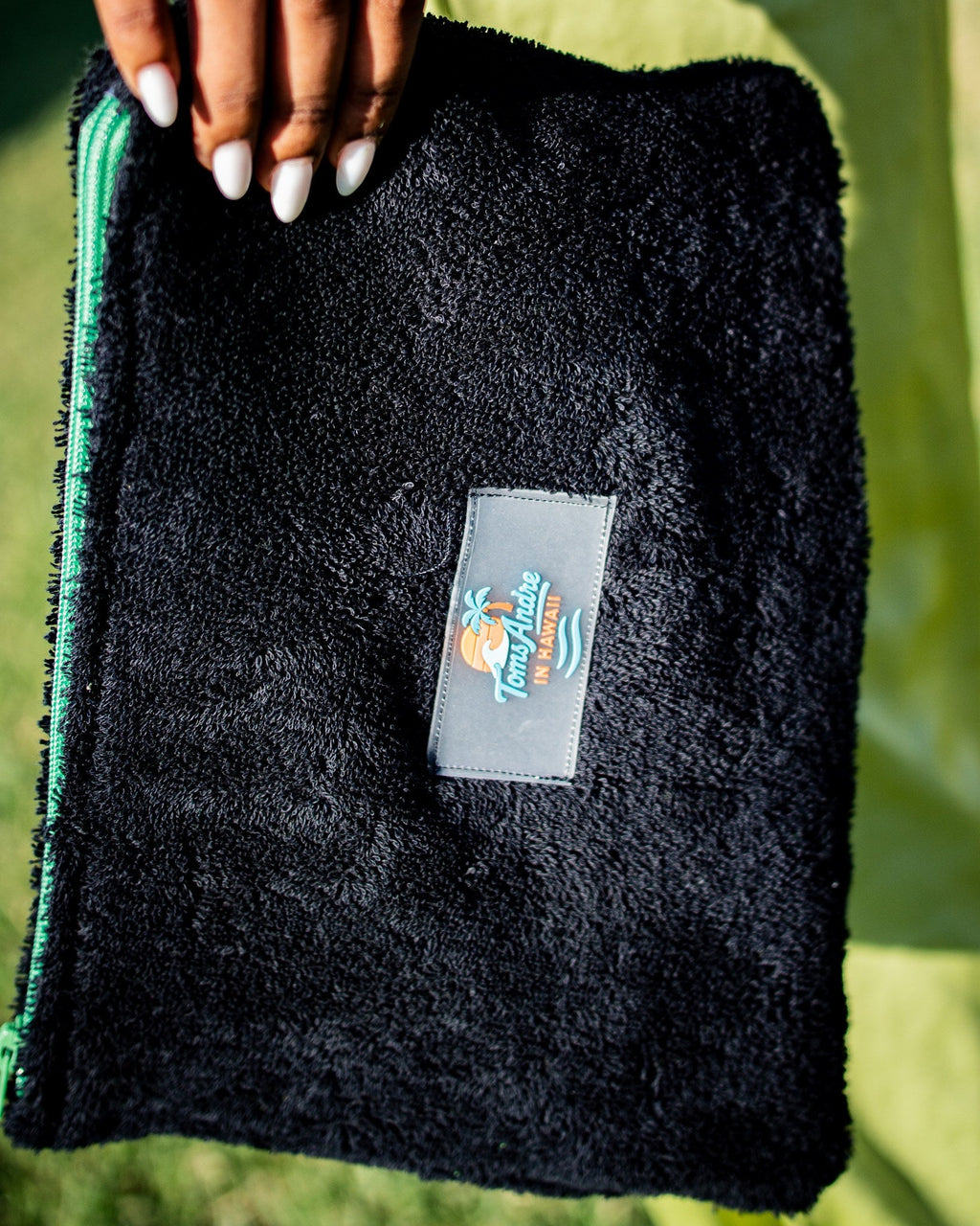 Toms Andre Terry Pouch Purse — Black/Green