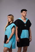 Toms Andre Matchy-Matchy poncho-towel set Black/Turquoise & Turquoise/Black