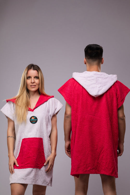 Toms Andre Matchy-Matchy poncho-towel set Fuchsia/White & White/Fuchsia