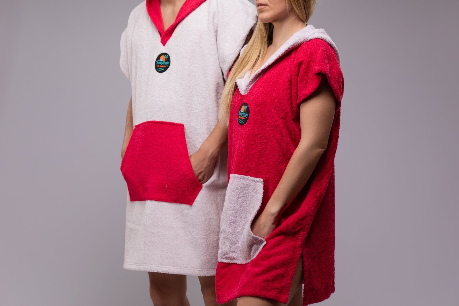Toms Andre Matchy-Matchy poncho-towel set White/Fuchsia & Fuchsia/White