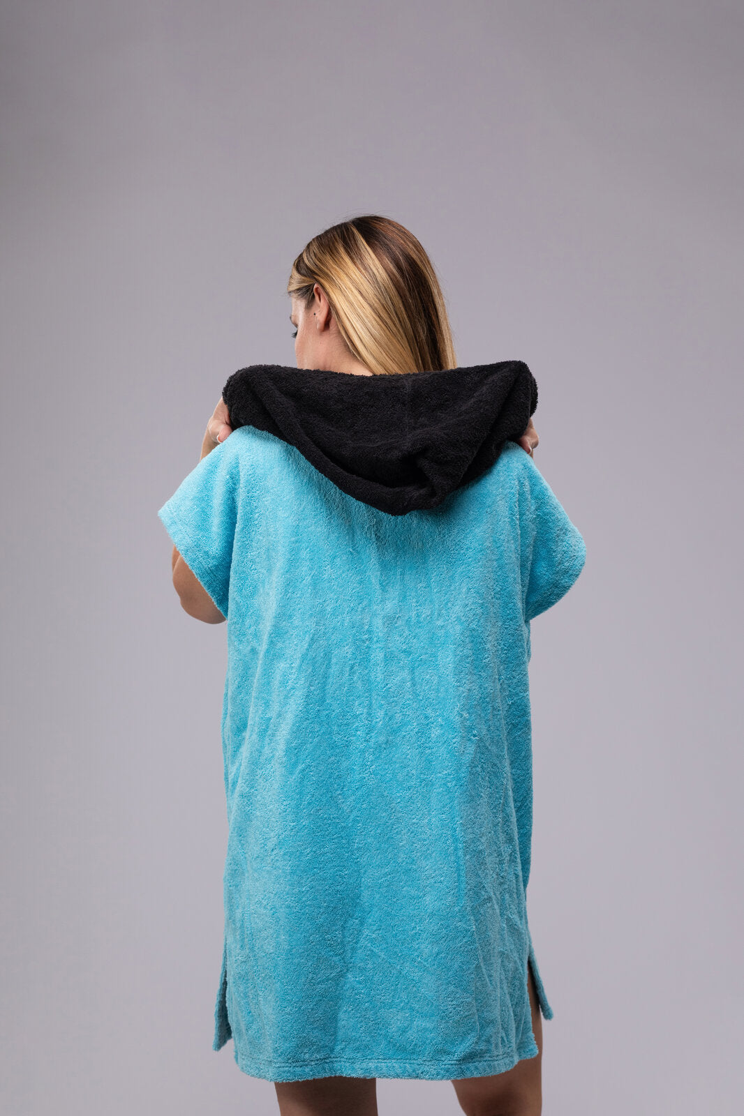 Toms Andre poncho-towel for women in Turquoise/Black