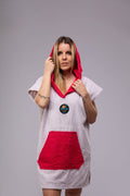 Toms Andre poncho-towel for women in White/Fuchsia